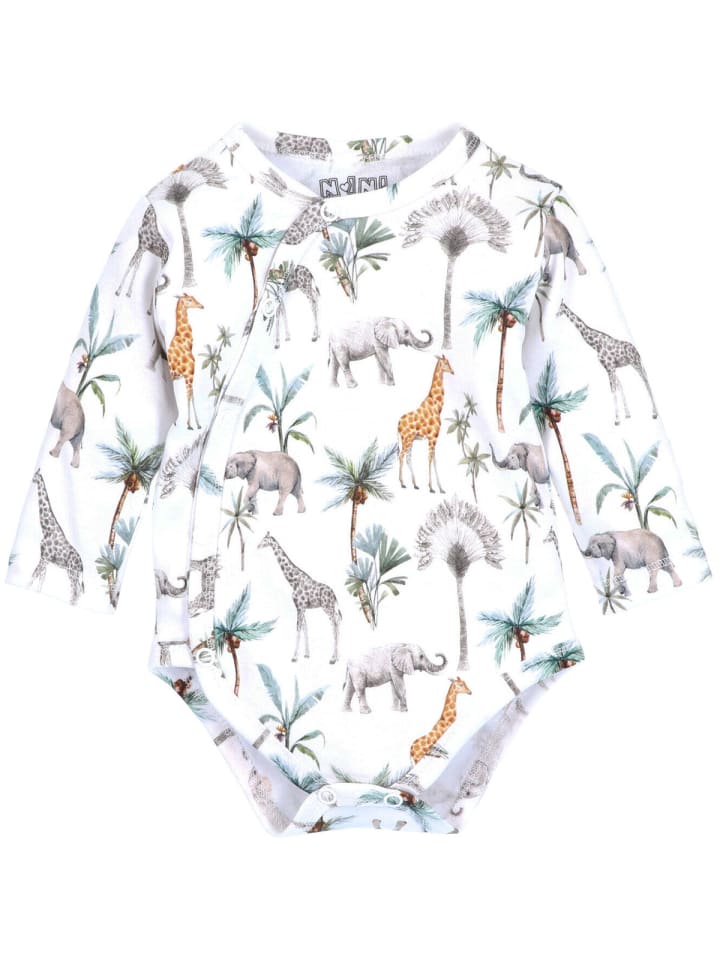 

Nini Боди с длинными рукавами в стиле сафари, белое