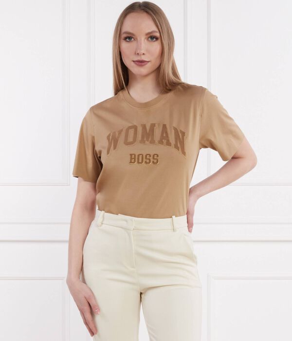 Футболка Эльфа Regular fit Boss, коричневый — фото 3