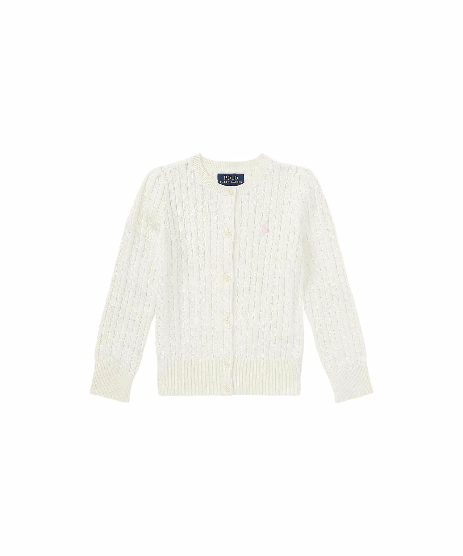 (Девочки 2-6 лет) Мини-кардиган из хлопка с косами Polo Ralph Lauren, 101 Natural