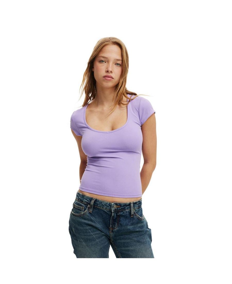 

Женская футболка с коротким рукавом "Hold Me" COTTON ON, Violet crush