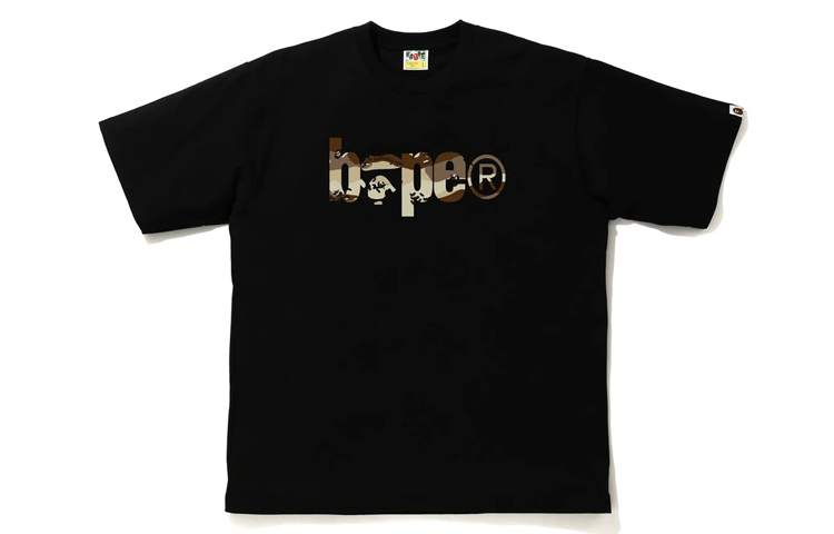 

Футболка Bape Desert Camo с логотипом Bape Rlx A BATHING APE, бело-золотая
