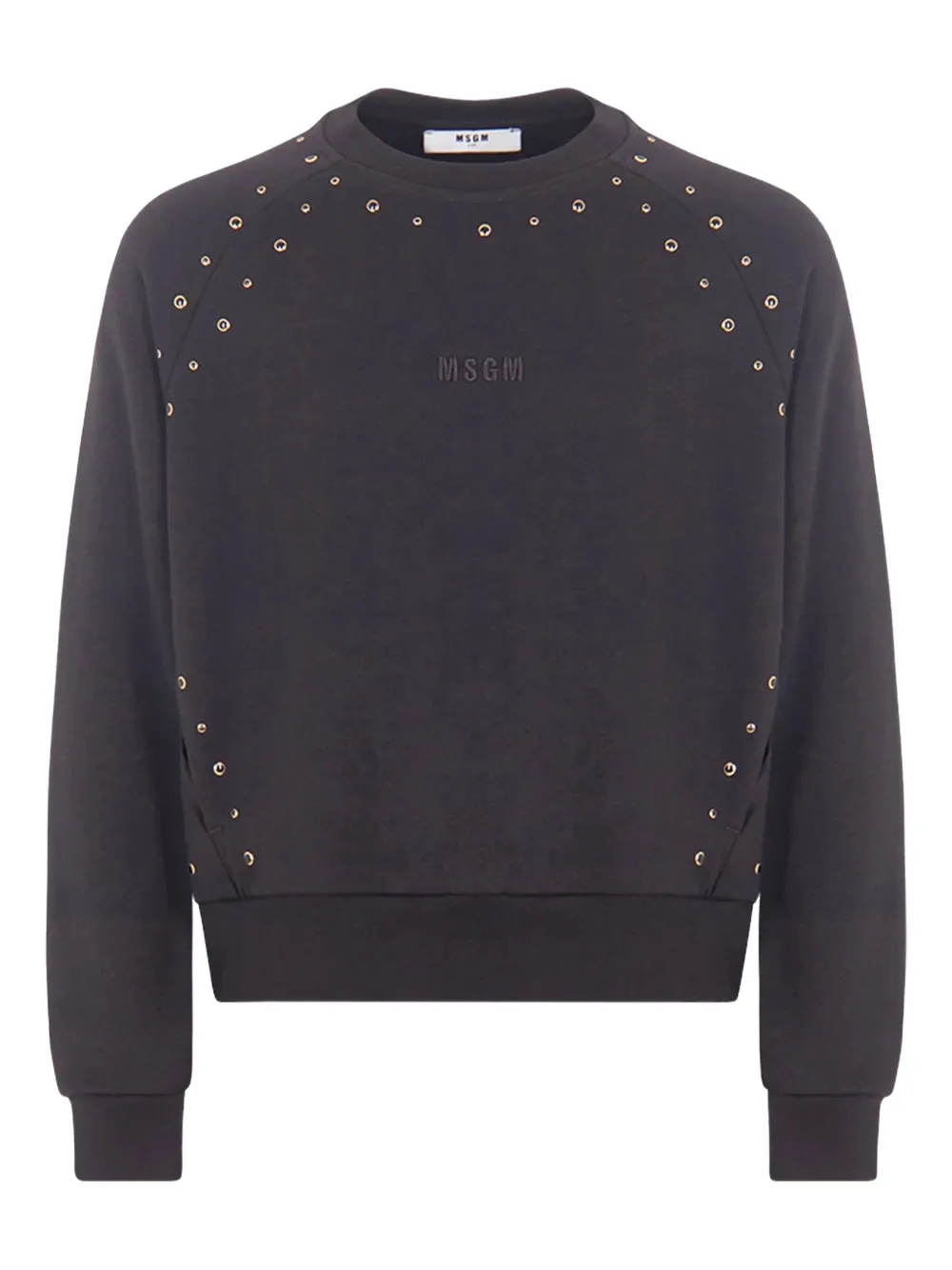 

Свитшот с украшением в виде золотых заклепок MSGM Kids, черный