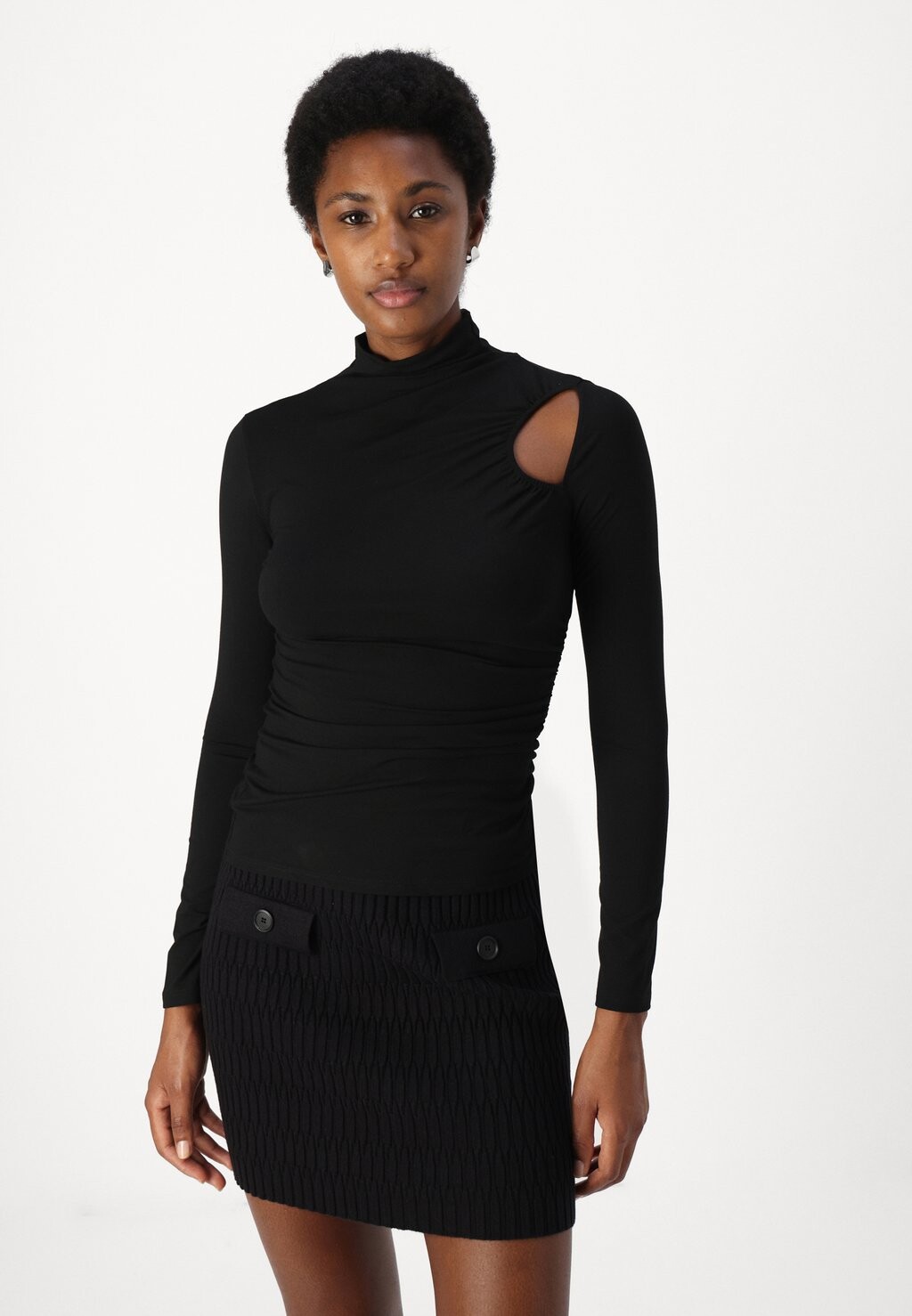 

Топ с длинными рукавами MAGLIA Patrizia Pepe, черный