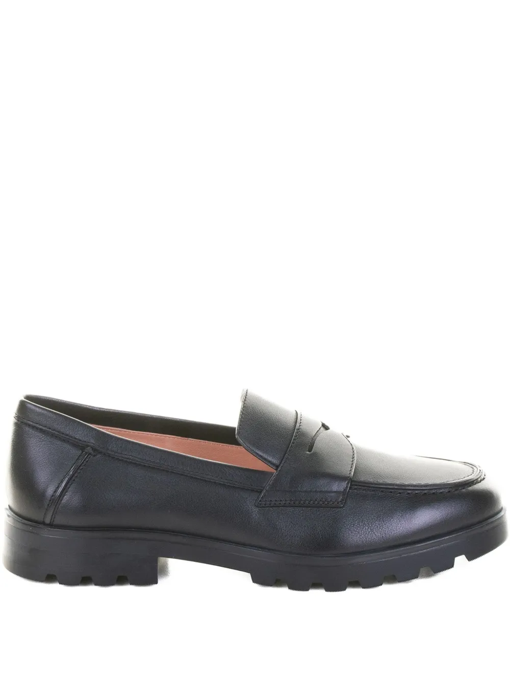 Лоферы из кожи с прорезью для монет Santoni, черный