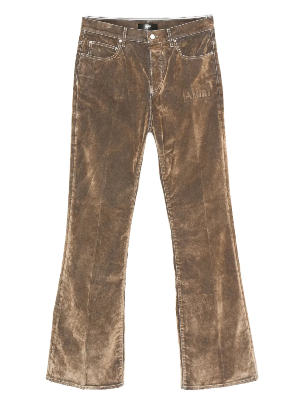 

Расклешенные джинсы с вышивкой AMIRI, нейтральный