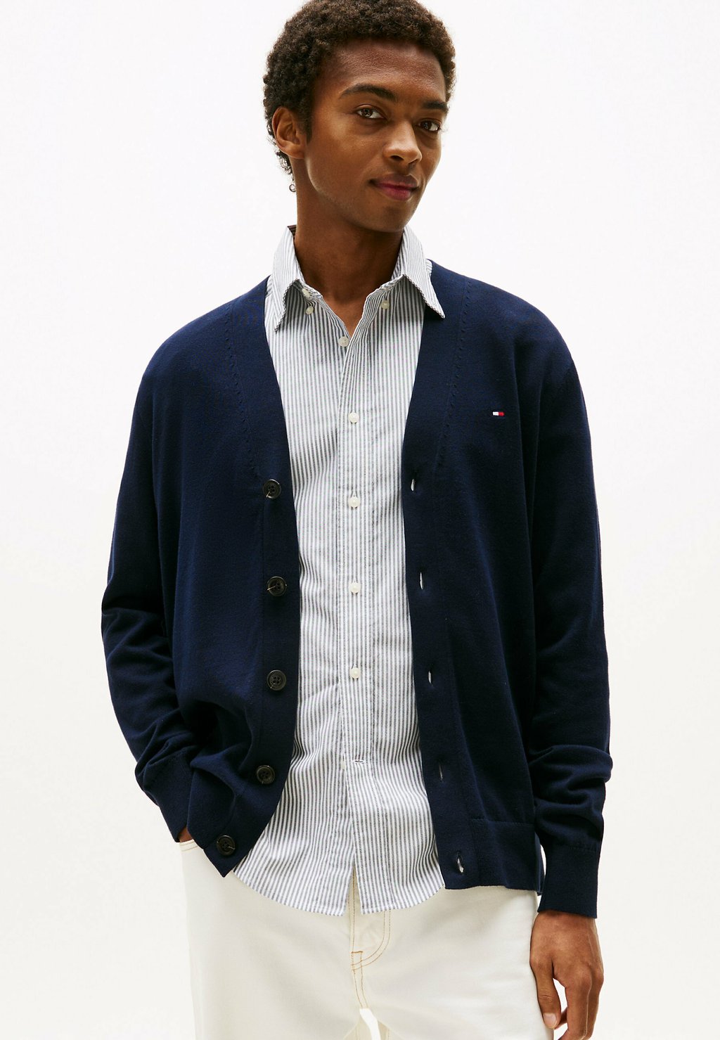 

Кардиган FLAG EMBROIDERY V-NECK Tommy Hilfiger, синий