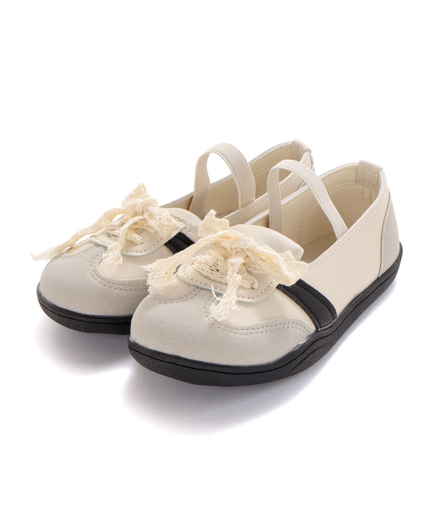Балетные кроссовки со шнуровкой (16-20 см) Slap Slip, off white