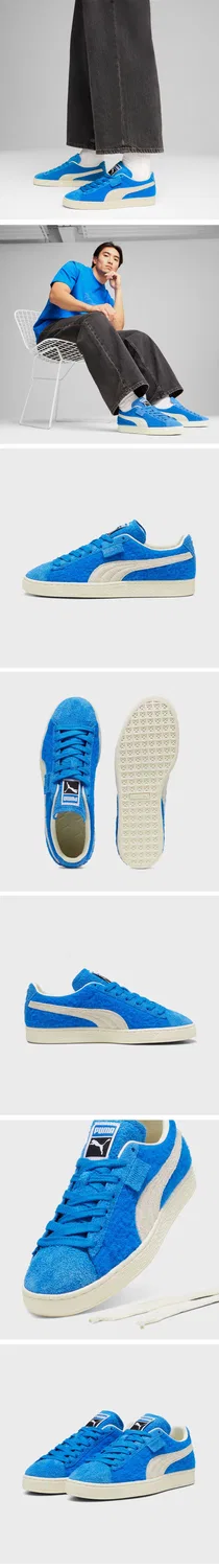 Мужские сникеры Suede Mohair Team Royal цвета айвори от Puma — фото 2