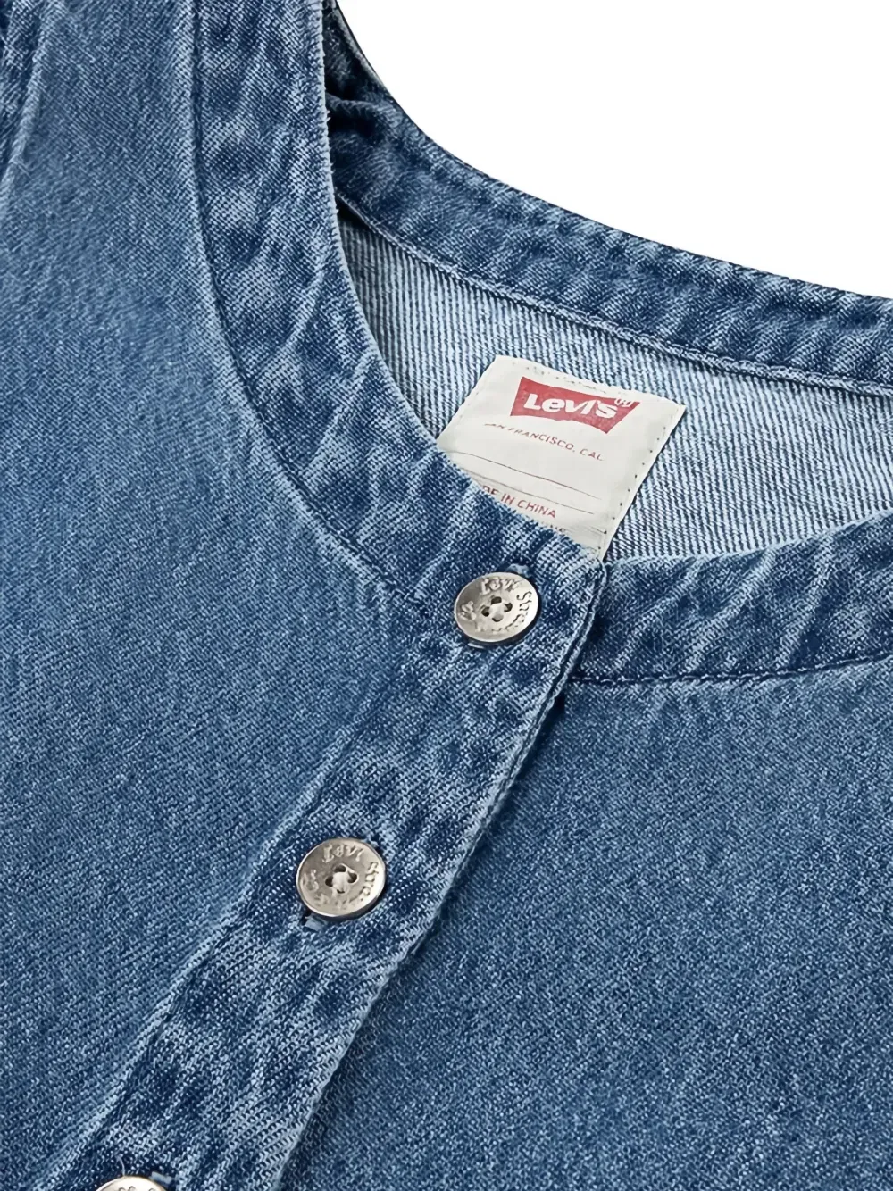 Платье с оборками и пуговицами Levi'S Kids, синий — фото 3
