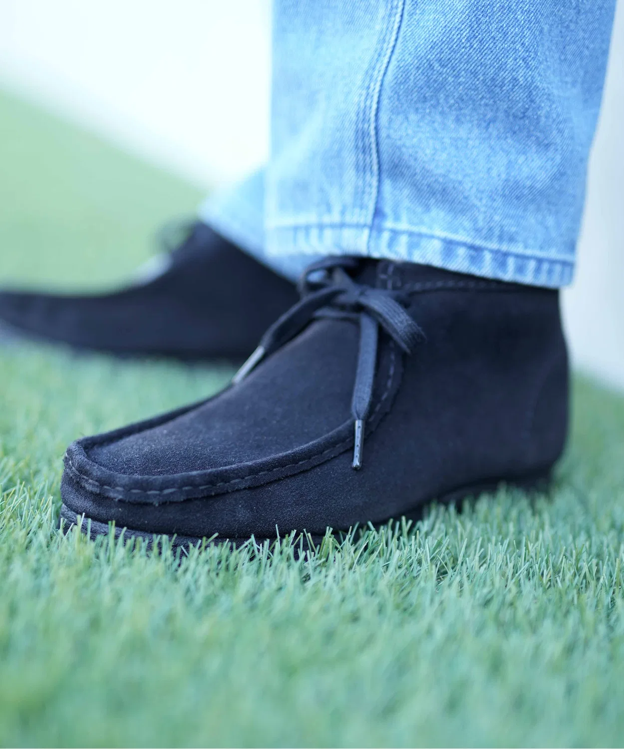 Ботинки Wallabee Boot Clarks Originals на шнуровке, 26155516, черный