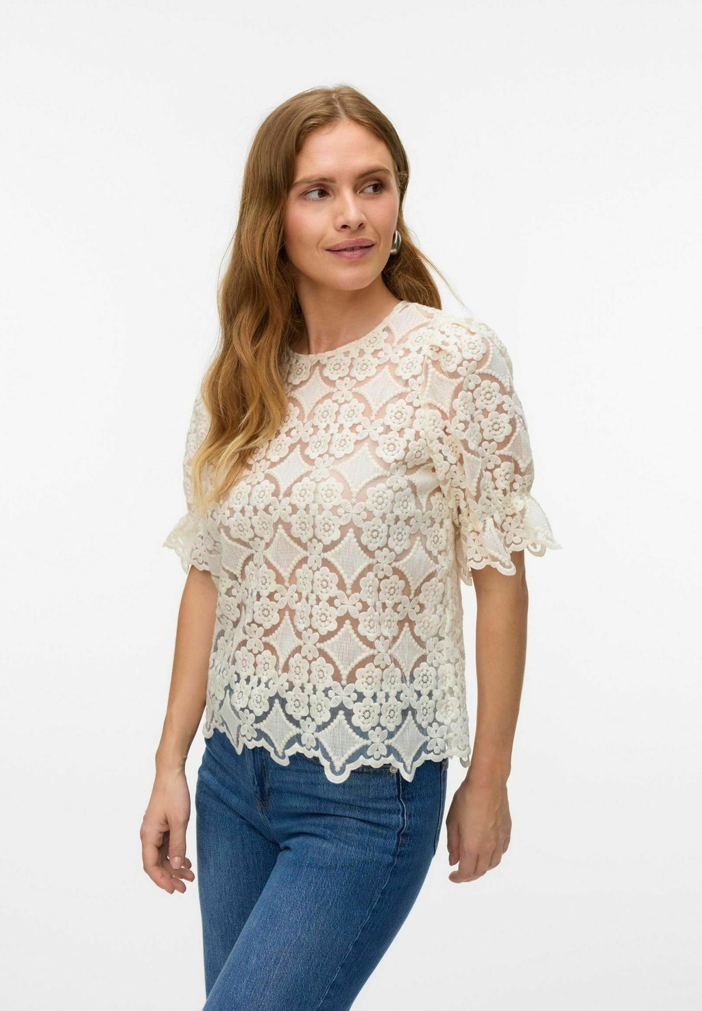

Блуза VMDINNA Vero Moda, бежевый