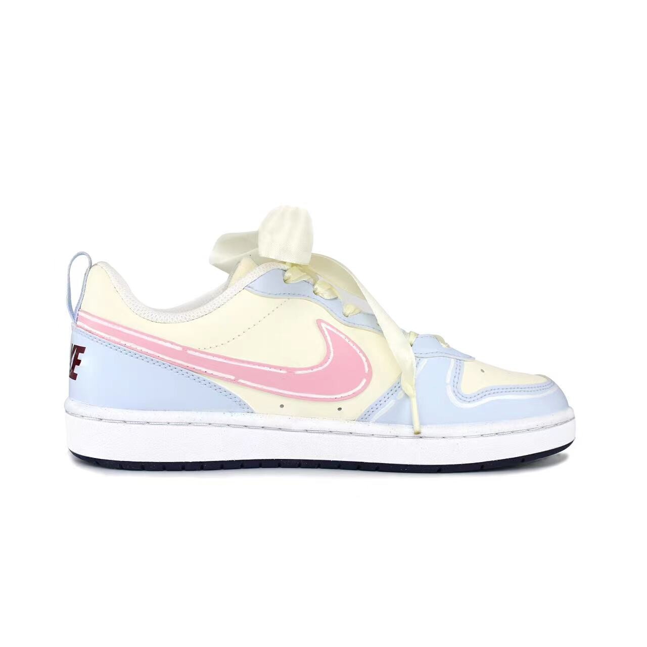 

Кроссовки Nike Court Borough Skateboarding Shoes Women's Low-top Blue/yellow/pink, синий/желтый