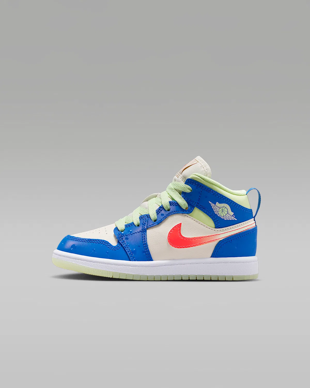 Кроссовки Jordan 1 Mid SE для малышей, Game Royal/Barely Volt/Infrared 23/Pale Ivory