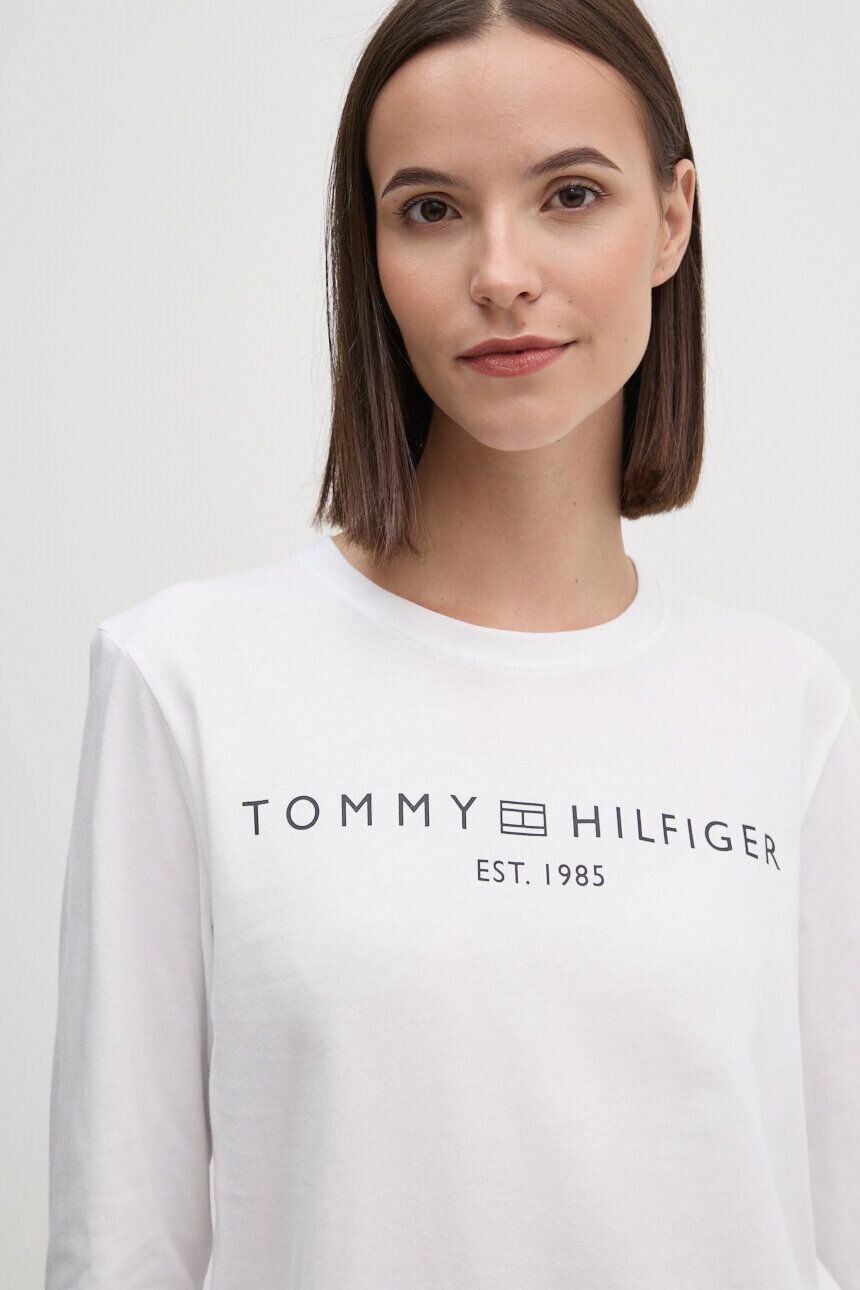 

Хлопковый топ Tommy Hilfiger с длинными рукавами, белый