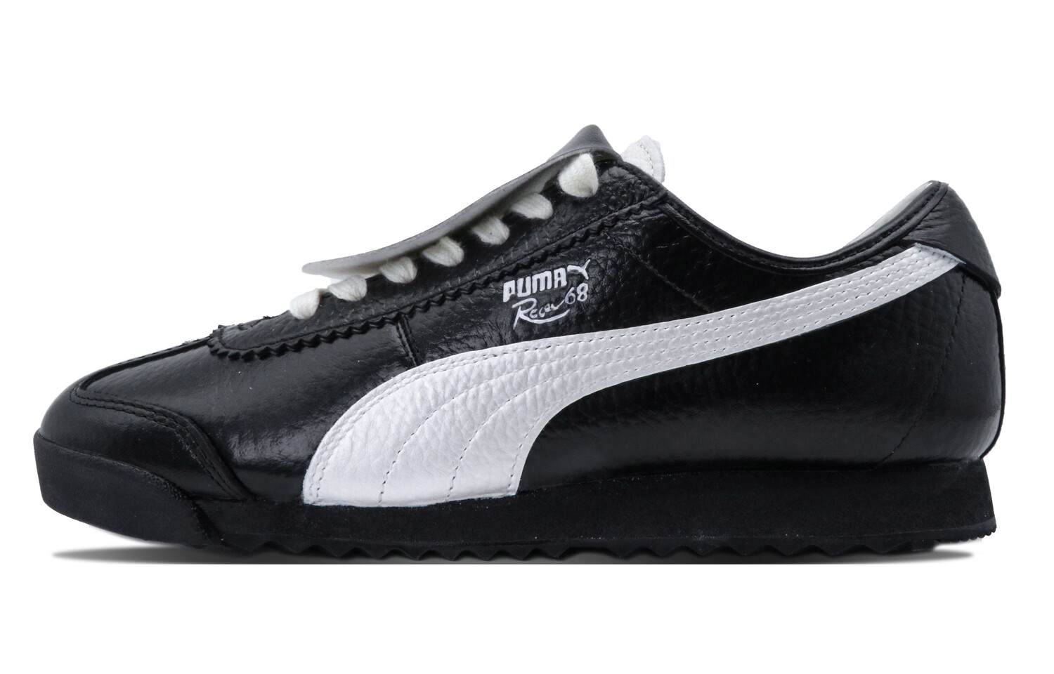 

Кроссовки Puma Roma Lifestyle Shoes Unisex Low-top Black/white/silver, черный