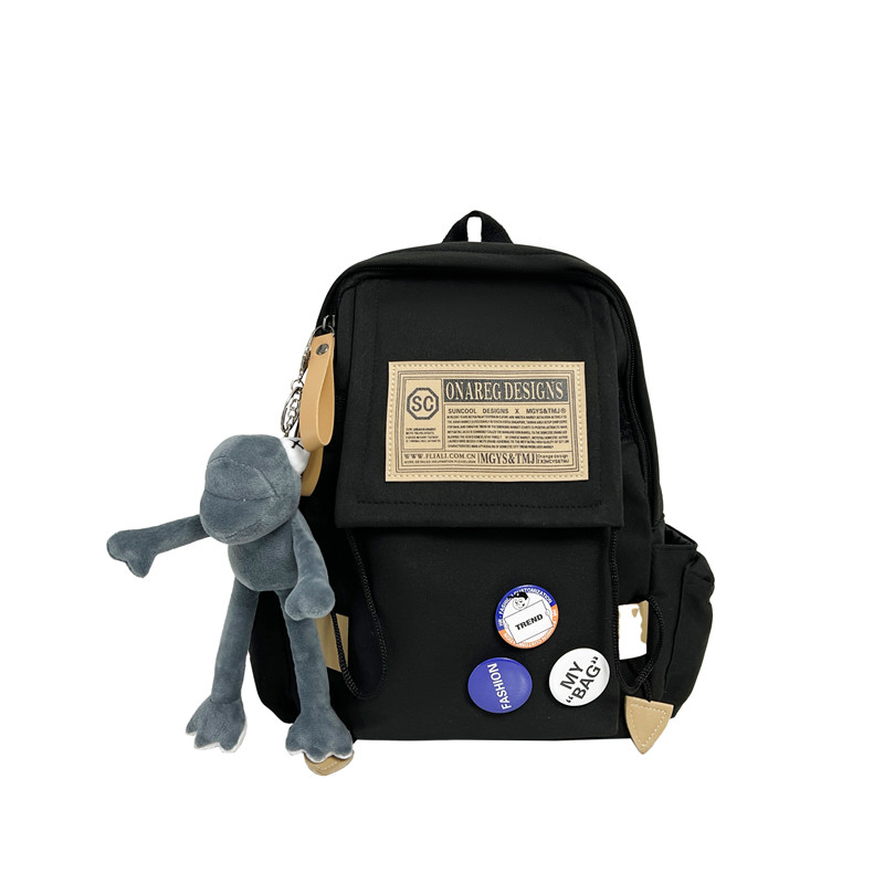 

Рюкзак DCLOUD Backpacks, Black with Badge+Gray Frog