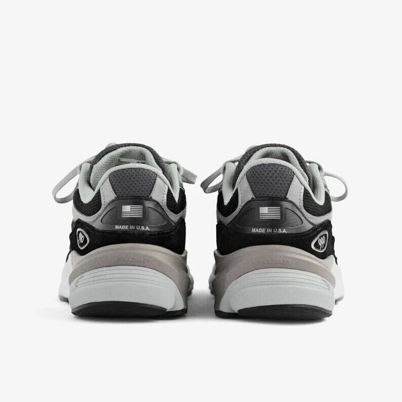 New Balance 990v6 Made in USA M990BK6 Кроссовки Мужские Черные Серебряные Беговые — фото 4