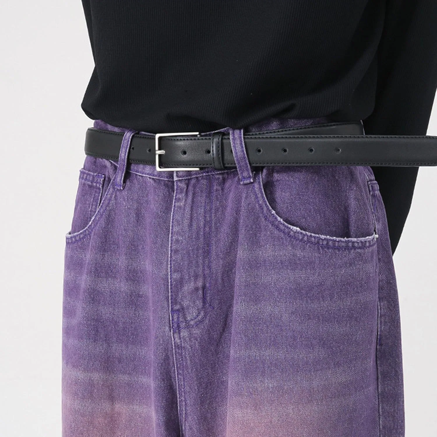 Джинсы свободные Hip Hop, Purple — фото 3