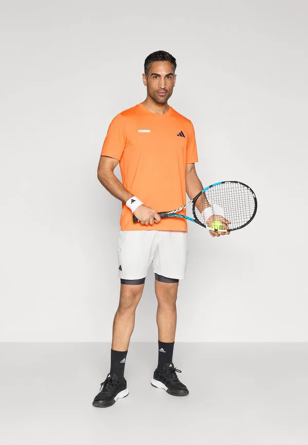 Футболка с принтом "горячее яйцо" (спортивная) Adidas Performance, Pure Orange — фото 2
