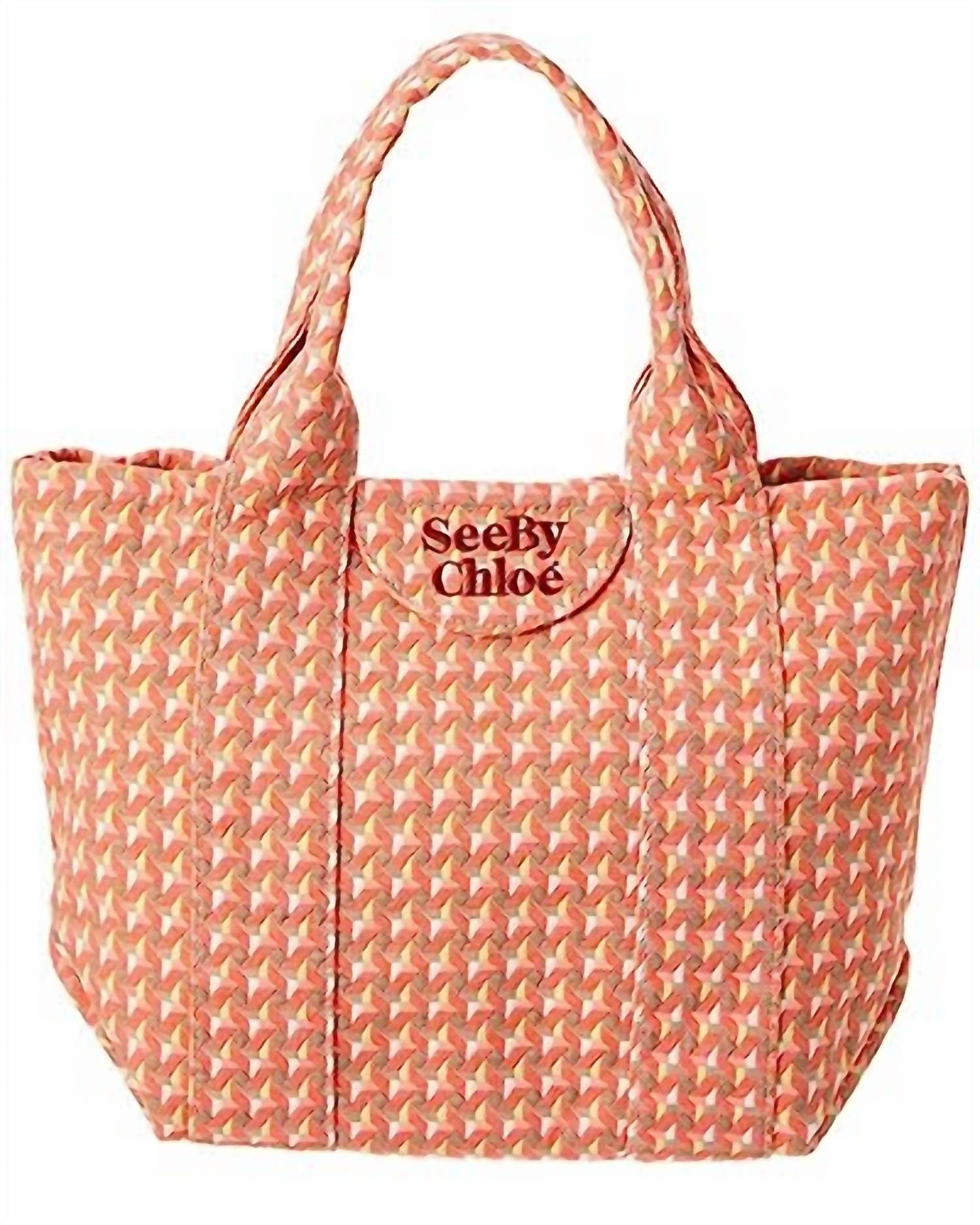 

Маленькая оранжевая большая сумка Laetizia Happy Orange See by Chloe