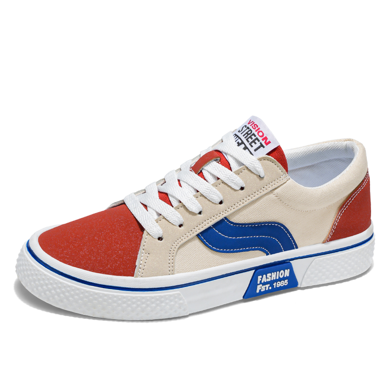 

King Jinmai Мужские низкие скейтерские кеды бежевые, цвет Beige