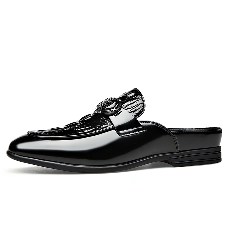 

Лоумайк Мужские черные тапочки с закрытым носком