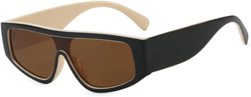 

Модные женские солнцезащитные очки «кошачий глаз» с интегрированной оправой, роскошная оправа в стиле панк, очки для активного отдыха и путешествий, мужские очки с защитой от УФ-излучения UV400 UATXTAU, Beige Brown