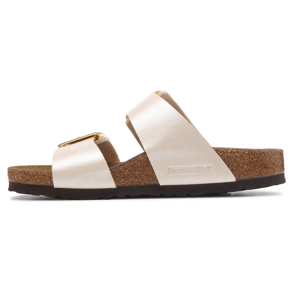 Сандалии Birkenstock Sydney luxe с пряжкой и удобной стелькой, graceful pearl white — фото 3