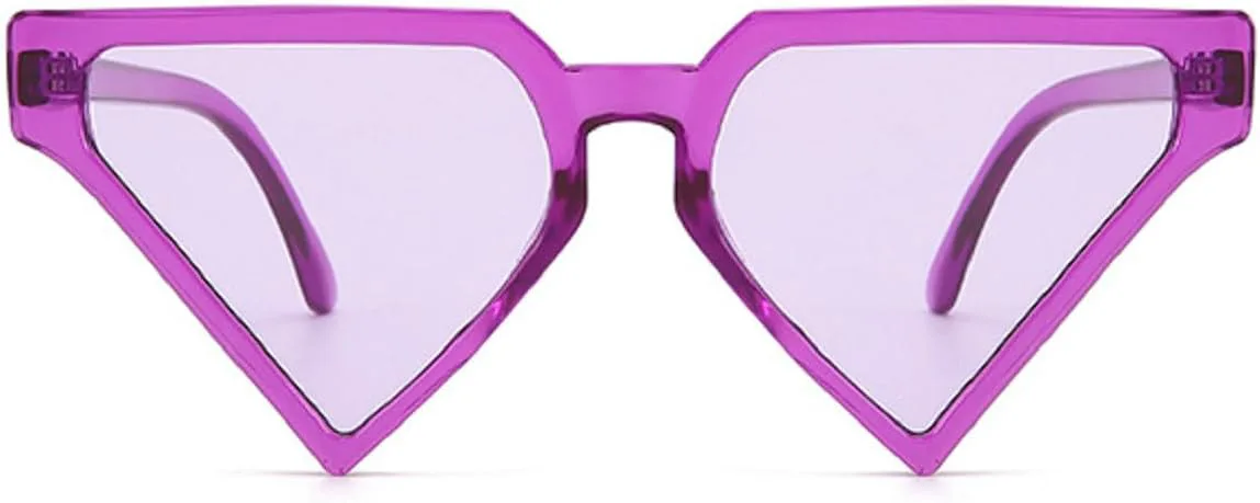 

Солнцезащитные очки Melrose в форме сердца для женщин, модель 2025, роскошные панк-очки для женщин, модные очки конфетных цветов для вечеринок, T1337, Purple