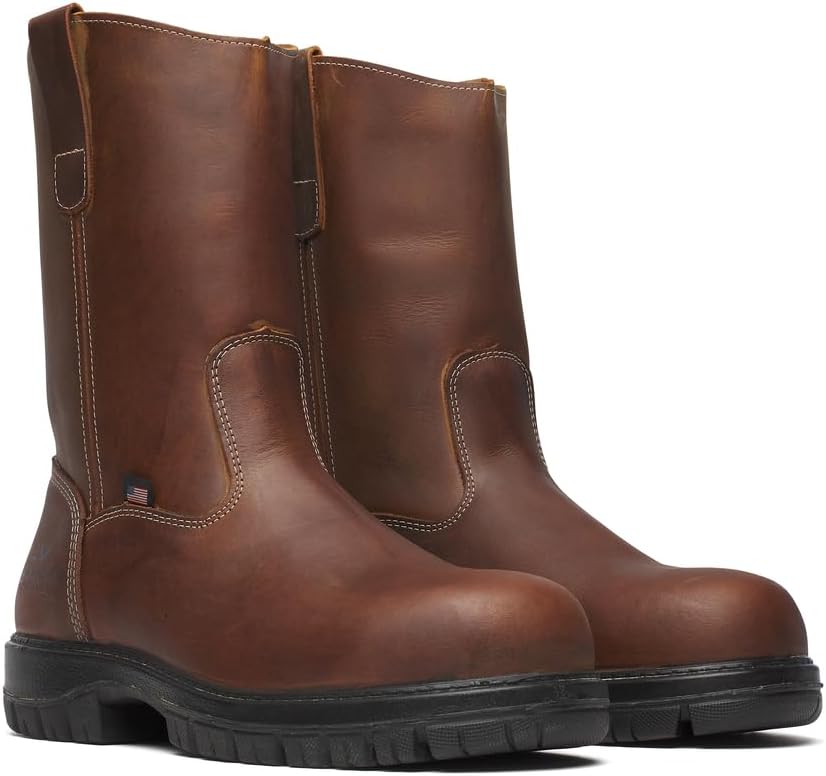 

Мужские промышленные и строительные ботинки Thorogood Genesis Unline Wellington с защищенным носком Nano, прочные и легкие, Bourbon