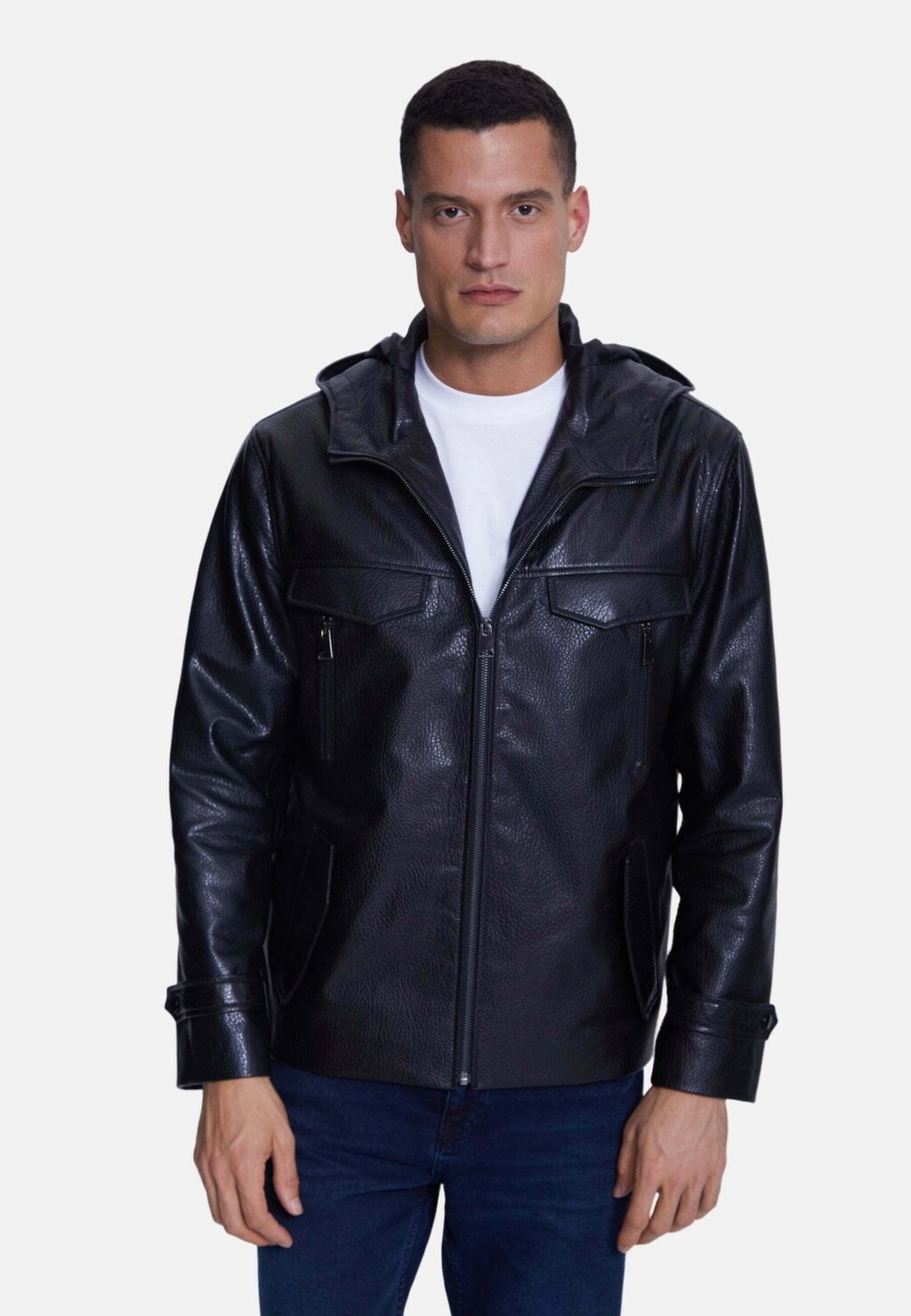 

Кожаная куртка FURNIQ UK, черный