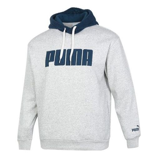 

Толстовка long sleeved pullover hoodie 'grey navy' Puma, серый