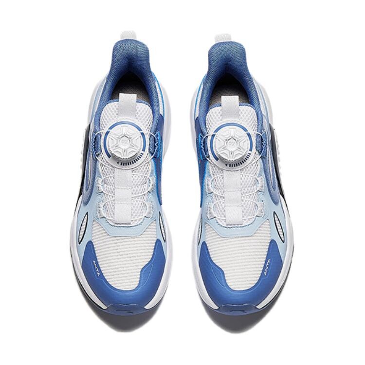 Кроссовки Anta kids Kids Lifestyle Shoes GS Low-top ANTA White / Era Blue / Water Sky Blue — фото 2