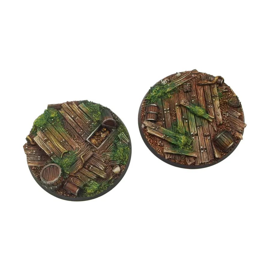 

Дерево 60 мм — круглые основания, Battle Bases - Wood