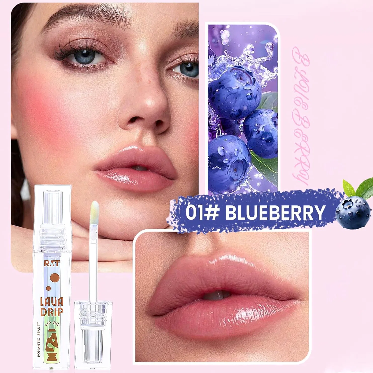 Блеск для губ Dulele фруктовый набор 4 шт многоцветный — фото 2