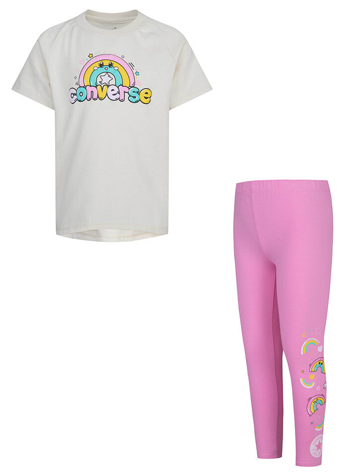 

Футболка Converse 2tlg. Outfit, цвет Creme/Pink