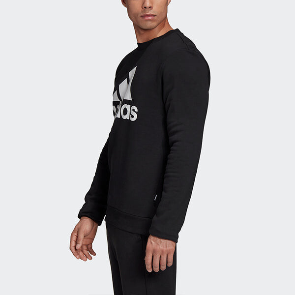 Толстовка с капюшоном mh bos круглый воротник спортивная мужская Adidas, черный — фото 4