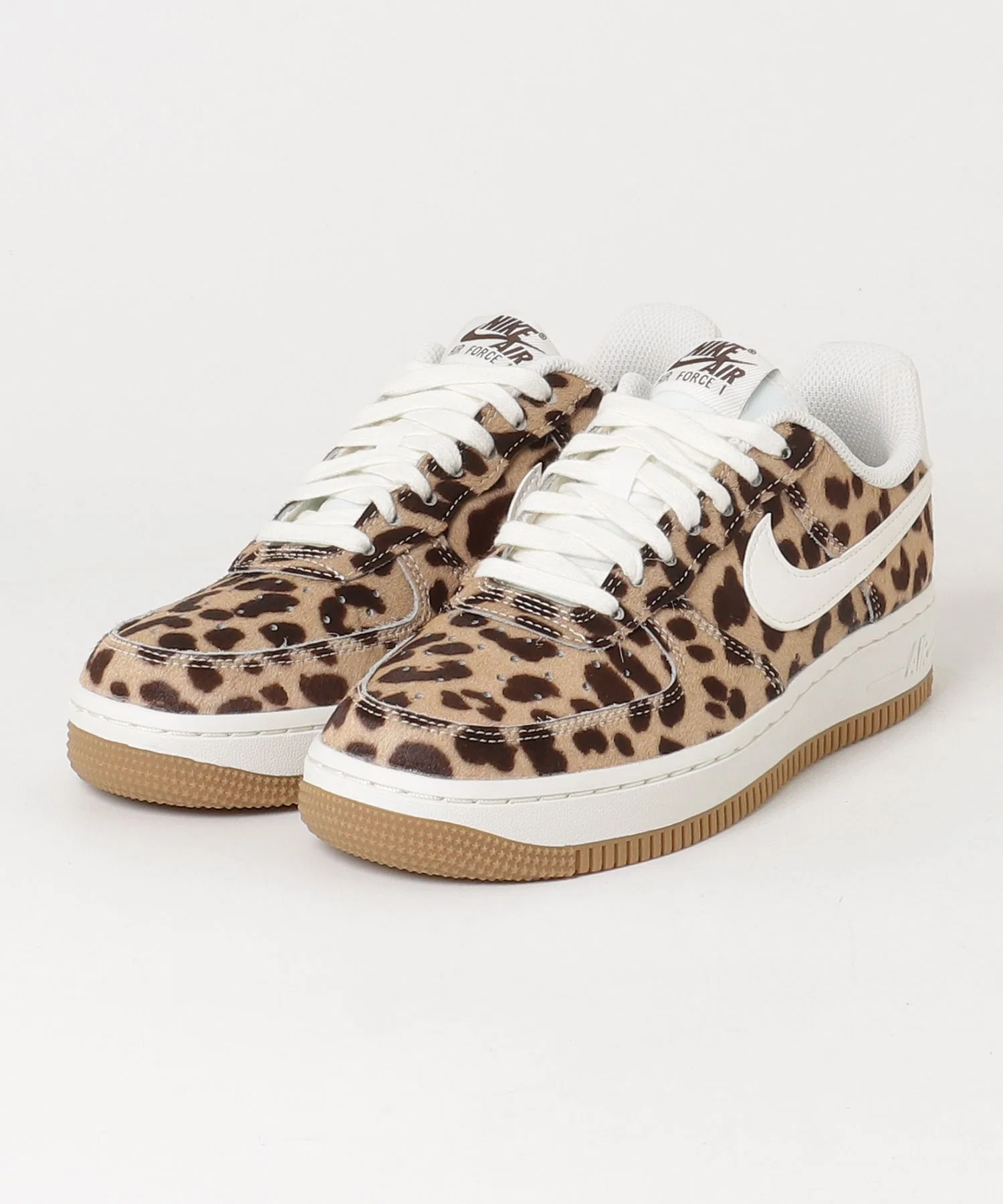Унисекс кроссовки Nike Air Force 1 '07 с леопардовым принтом и гам подошвой коричневые