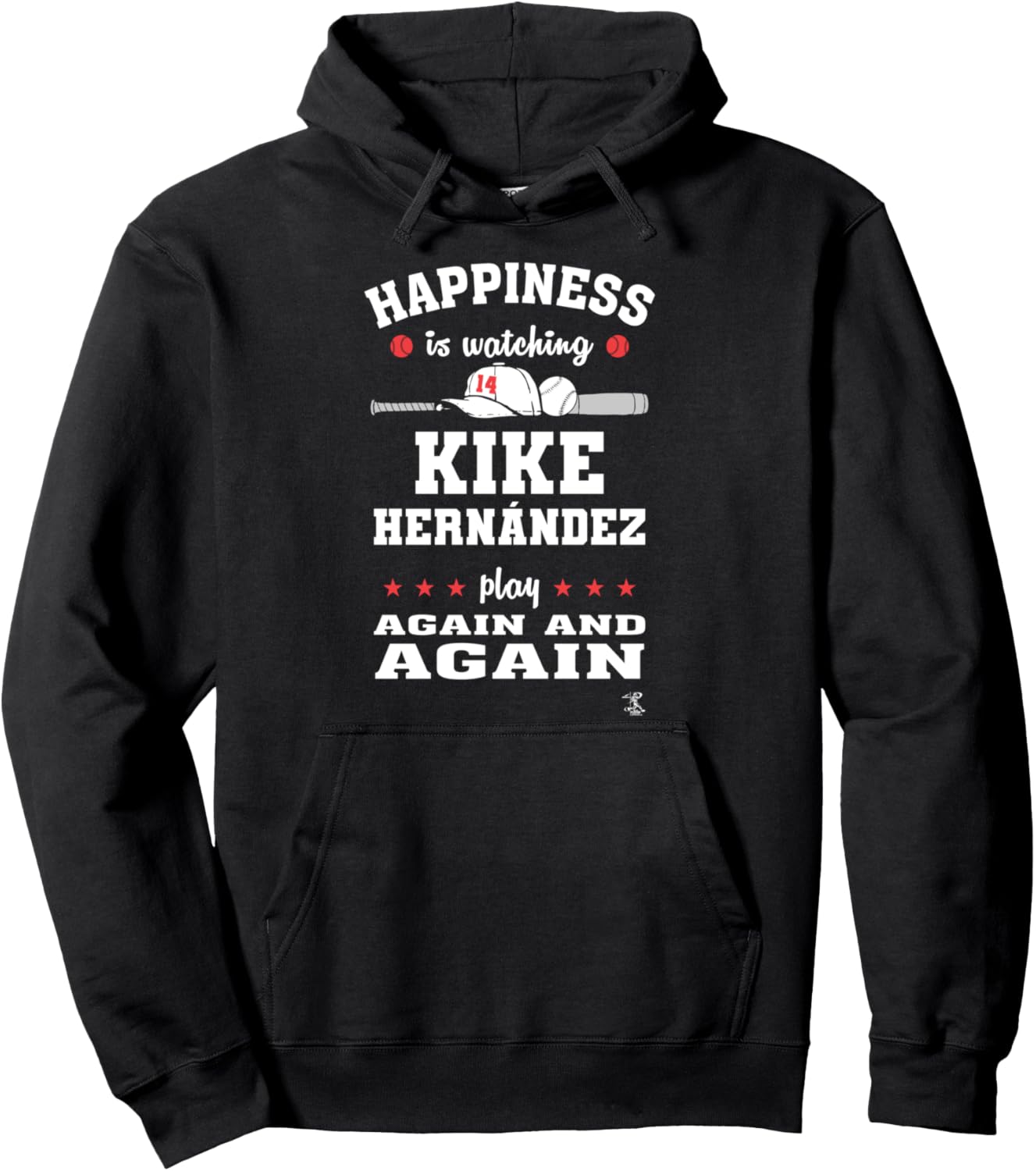 

Худи Kike Hernandez Happy is Watching Game Day, черная Ballpark Mvp, Черный, Худи Kike Hernandez Happy is Watching Game Day, черная Ballpark Mvp