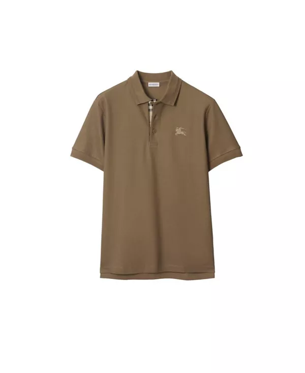 Рубашка поло Burberry Cotton, коричневый — фото 3