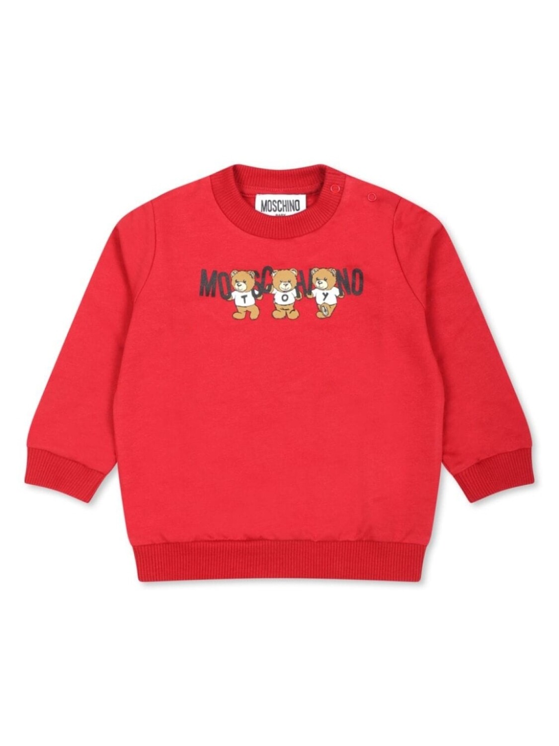 

Moschino Kids хлопковая толстовка с принтом «Тедди», красный