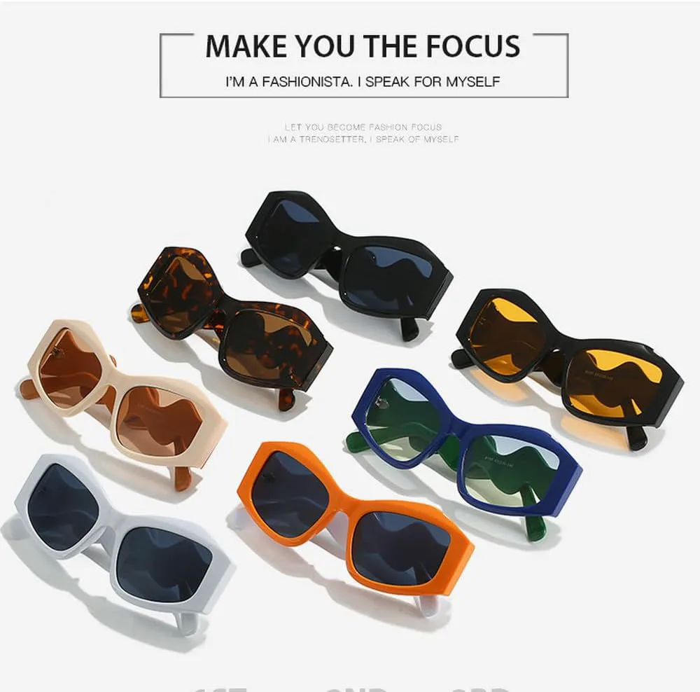 

Солнцезащитные очки «кошачий глаз» с изогнутыми дужками, модные панк-винтажные очки, роскошные солнцезащитные очки с защитой от УФ-излучения UV400 TYUVIVO, Orange