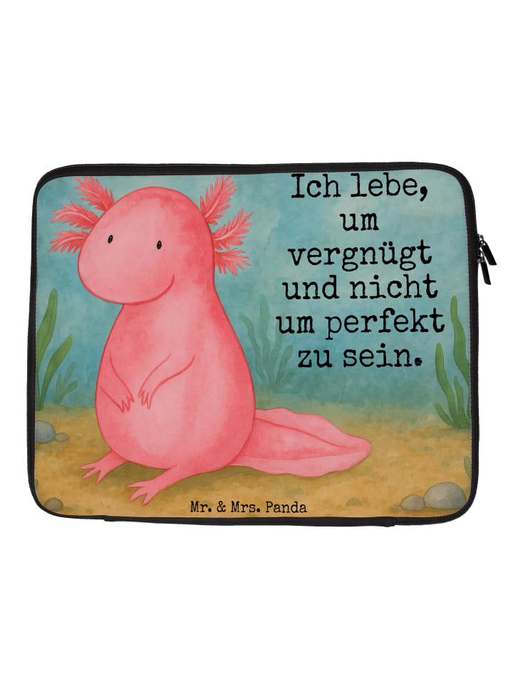 

Mr. & Mrs. Panda Сумка для ноутбука с милым рисунком аксолотля и надписью белого цвета