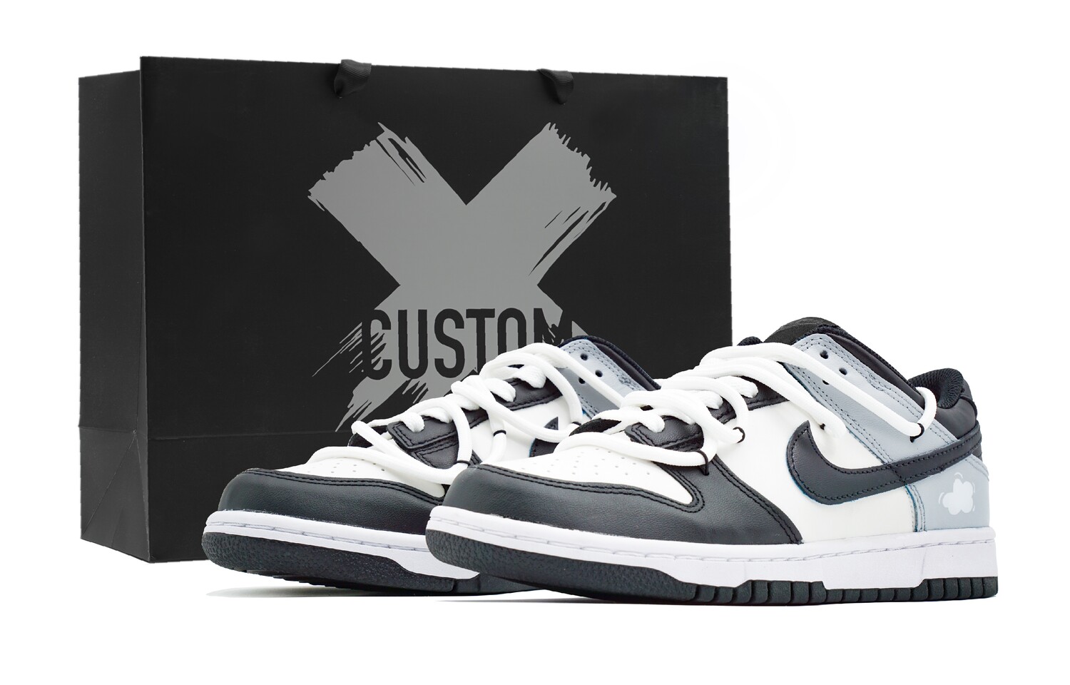 

Кроссовки Nike Dunk Skateboarding Shoes Women's Low-top White, серый