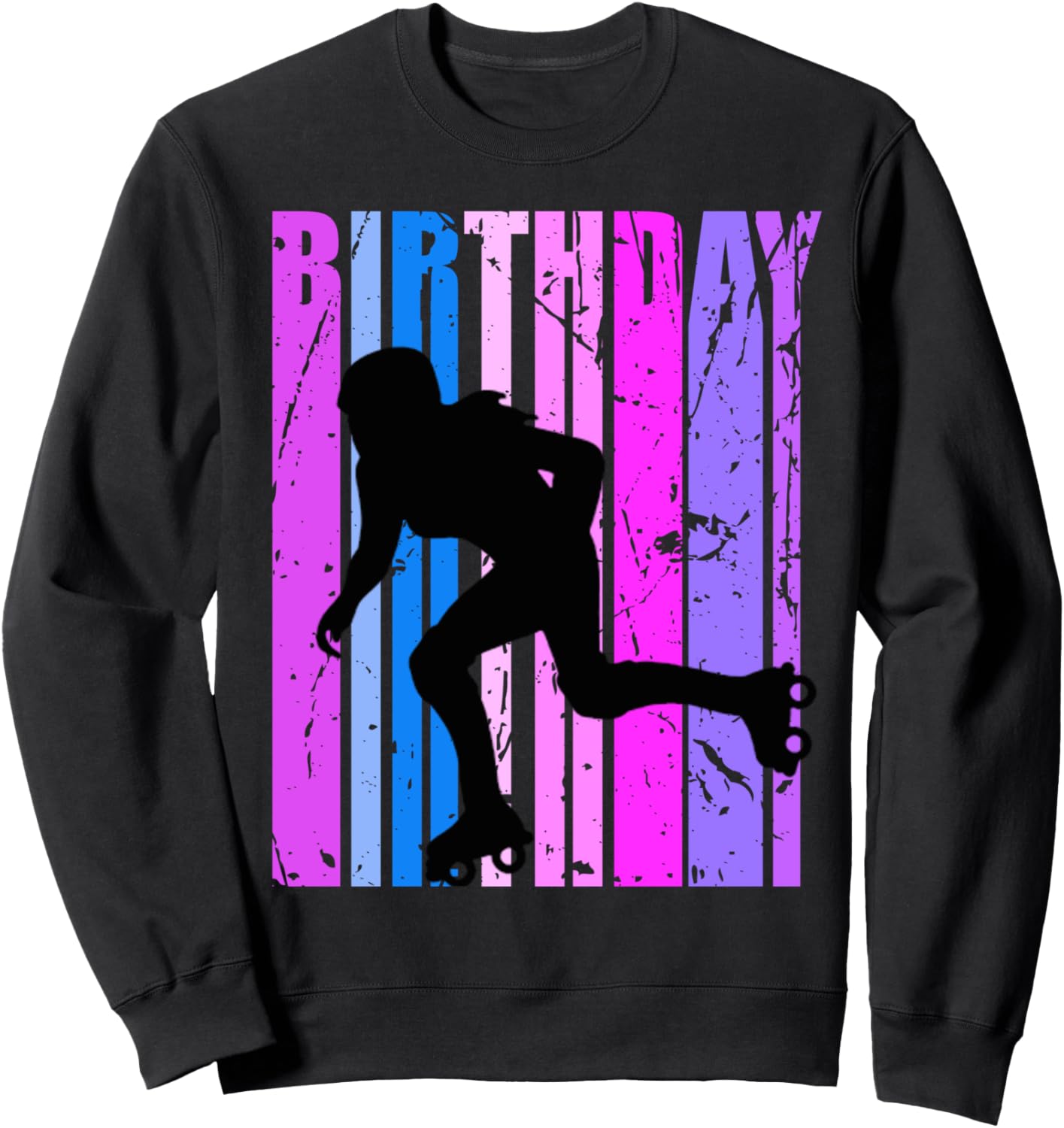 

Розово-фиолетовая толстовка для девочек в стиле ретро с изображением роликовых коньков, для дня рождения, для фанатки команды, черная Lush Roller Skating