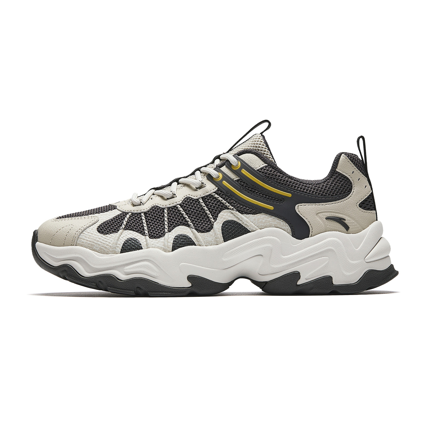 

ANTA Повседневные кроссовки Deer Trail для мужчин, серый черный желтый