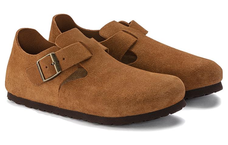 Тапочки (WMNS) Birkenstock London Suede Leather Narrow Fit 'Mink' 1023650, коричневый — фото 3