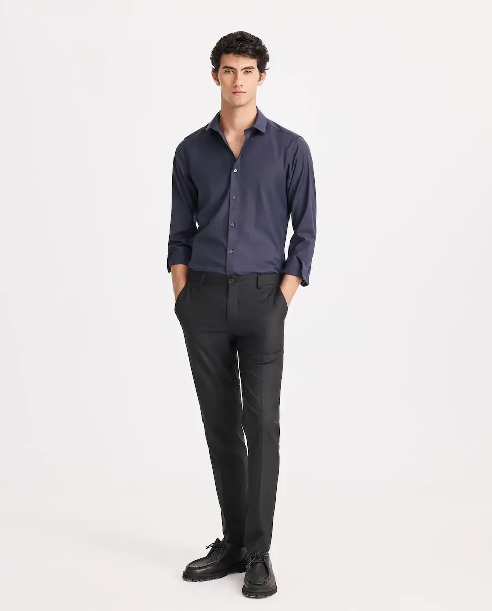 

Мужская рубашка с длинным рукавом, однотонная Easy Wear, антрацитовый