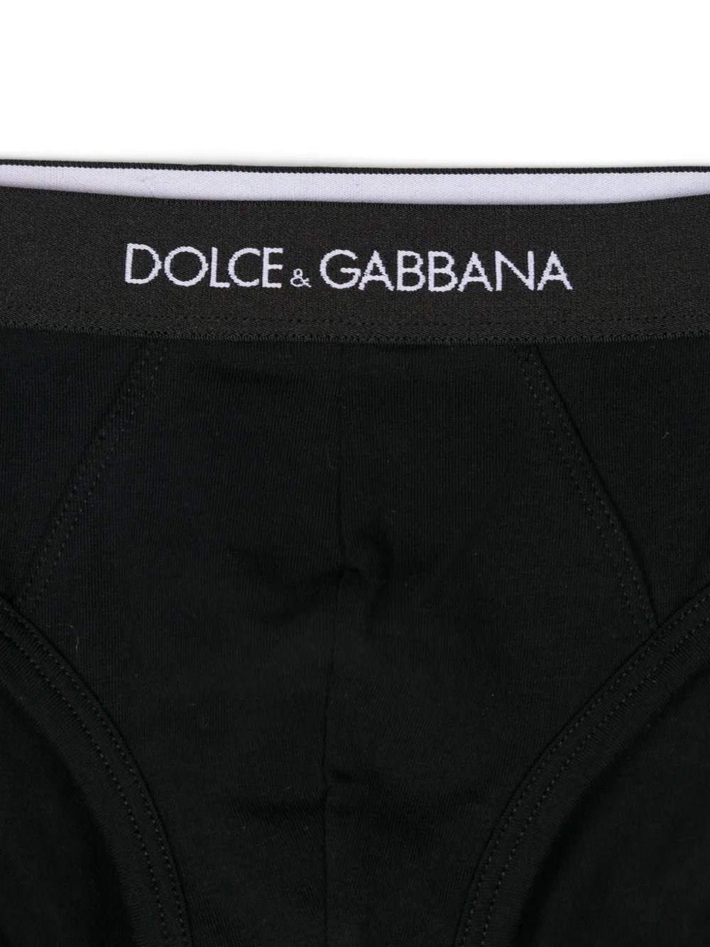 Комплект из двух трусов с логотипом Dolce & Gabbana Kids, черный — фото 3