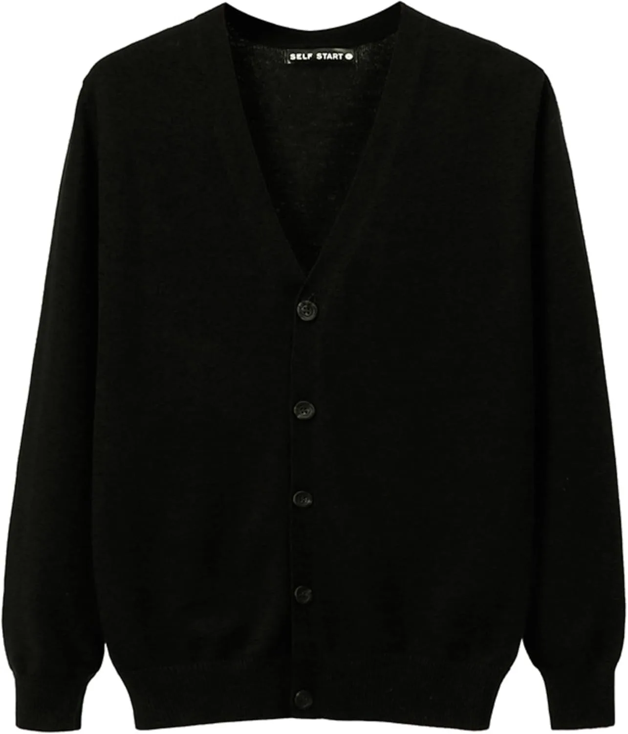 

Мужской кардиган с V-образным вырезом и ребристыми манжетами JEShifangjiusu